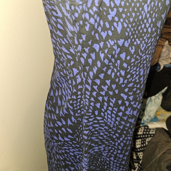 Womans Mini Blue And Black Tank Dress - Picture 4 of 10